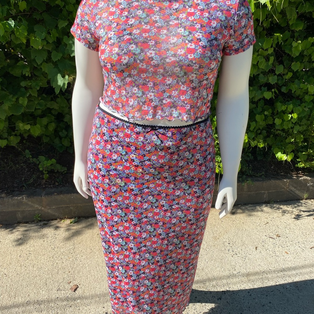ASOS MutliColor Floral Skirt Set